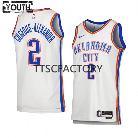 NBA Oklahoma City Thunder Trikot Shai Gilgeous-Alexander 2 Nike 2022-23 Association Edition Weiß Swingman - Kinder